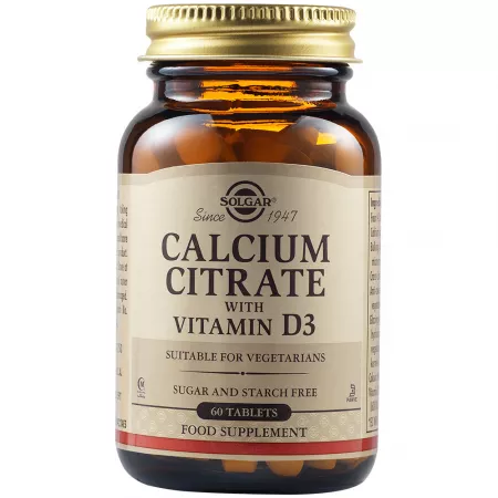 Suplimente Alimentare - CALCIUM CITRATE 250MG+VIT.D3 60CPR