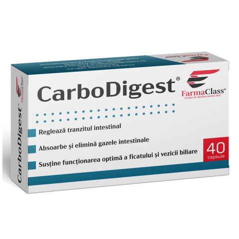 Probiotice și enzime digestive - CARBODIGEST 40CPS BLISTER