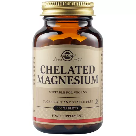 Suplimente Alimentare - CHELATED MAGNESIUM 100MG 100CPR