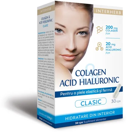 Piele, Păr și Unghii - COLAGEN&ACID HIALURONIC CLASIC 30CPS