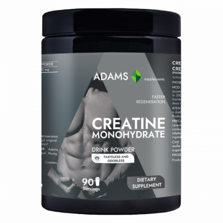 Suplimente pentru Sport - Creatina monohidrata (fara aroma), 400gr, Adams
