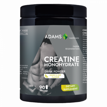 Suplimente pentru Sport - Creatina monohidrata (lemon-twist), 400gr, Adams