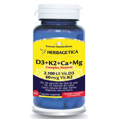 Vitamina D3 + K2 - D3+K2+CA+MG COMPLEX NATURAL  60CPS VEGETALE