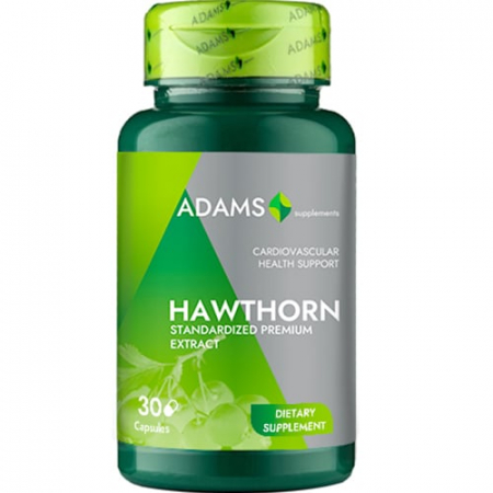 Inimă și Circulație - Extract Paducel (Hawthorn) 200mg 30cps, Adams