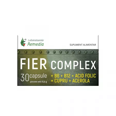 Vitamine și Minerale - FIER COMPLEX 30CPS