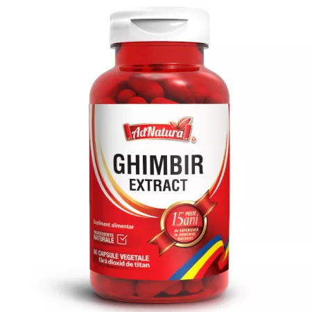 Extracte naturale și Plante medicinale - GHIMBIR EXTRACT 60CPS VEGETALE