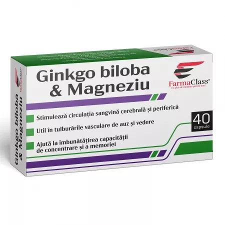 Afecțiuni și Nevoi - GINKGO BILOBA&MAGNEZIU 40CPS BLISTER