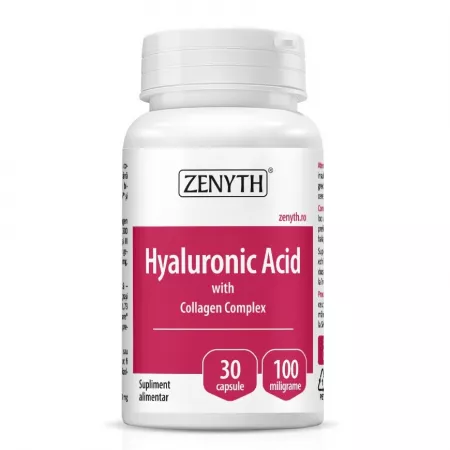 Piele, Păr și Unghii - HYALURONIC ACID 30 CPS WITH COLAGEN