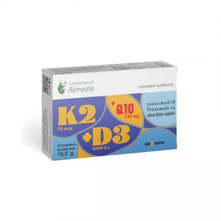 Suplimente Alimentare - K2+D3+Q10 UBIQSOME 30CPR