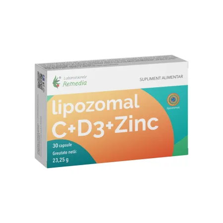 Vitamina C - LIPOZOMAL VITAMINA C+D3+Zinc 30CPS