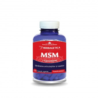 Piele, Păr și Unghii - MSM +CURCUMIN95 120CPS VEGETALE