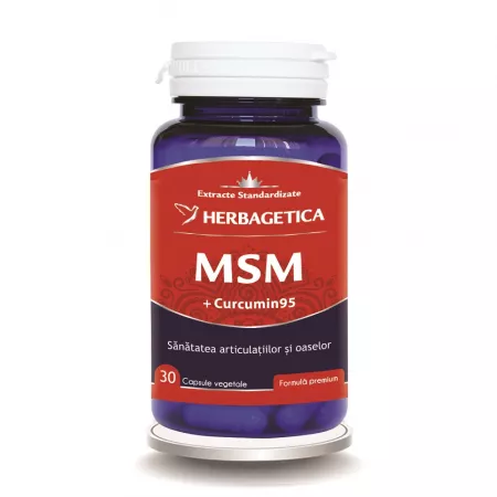 Articulații și Oase - MSM +CURCUMIN95 30CPS VEGETALE