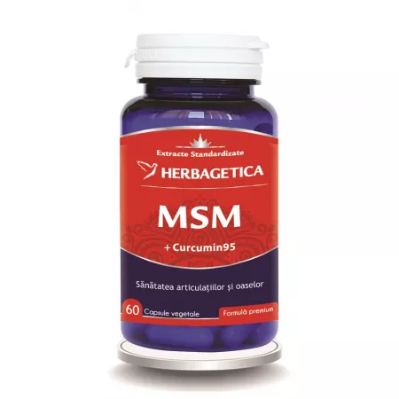Piele, Păr și Unghii - MSM +CURCUMIN95 60CPS VEGETALE