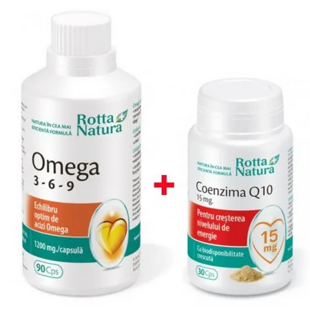 Sistem Nervos / Concentrare - OMEGA 3-6-9 90CPS + COENZIMA Q10 15MG 30CPS PCH