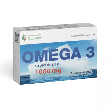 Omega 3, 6, 9 - OMEGA 3 ULEI DE PESTE 1000MG 30CPS MOI