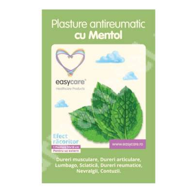 Afecțiuni și Nevoi - PLASTURE ANTIREUMATIC MENTOL 12X18CM