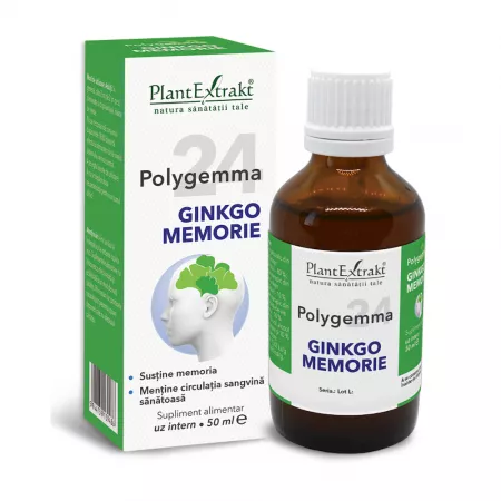Sistem Nervos / Concentrare - POLYGEMMA 24 GINKGO MEMORIE 50ML