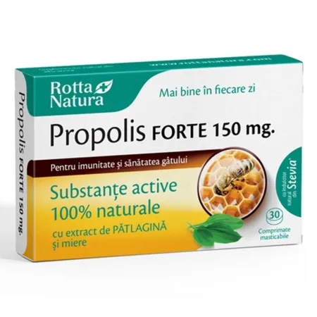 Imunitate - PROPOLIS FORTE 150MG 30CPR MASTICABILE – ROTTA NATURA
