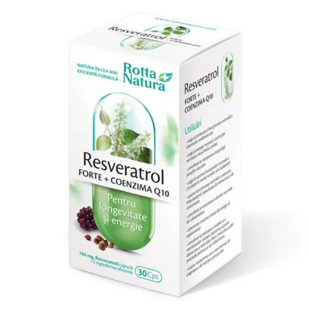 Antioxidanți - RESVERATROL FORTE+COENZIMA Q10 30CPS
