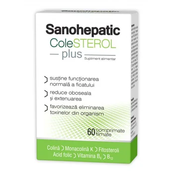 Digestie și Balonare - SANOHEPATIC COLESTEROL PLUS 60CPR