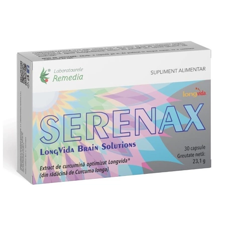 Antioxidanți - SERENAX LONGVIDA CURCUMIN 30CPS