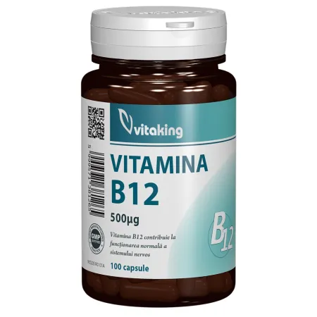 Vitamine și Minerale - Vitamina B12 500 mcg, 100 capsule