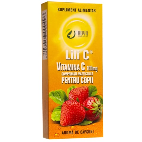 Imunitate - VITAMINA C ZMEURA COPII 100MG 30CPR