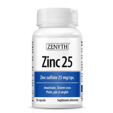 Vitamine și Minerale - ZINC 25MG 30CPS