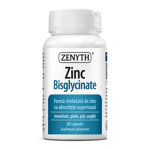 Vitamine și Minerale - ZINC BISGLYCINATE 60CPS