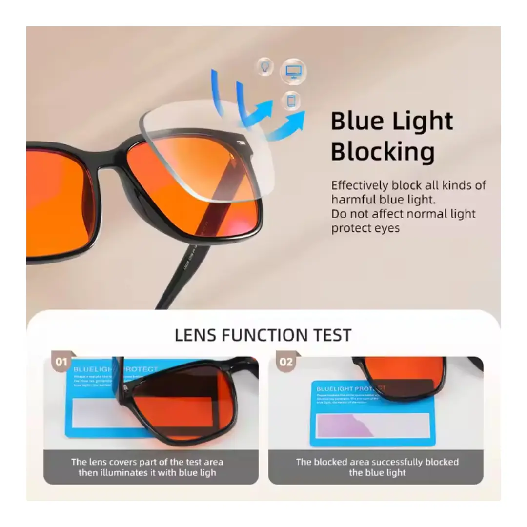 Ochelari Protecție Lumină Albastră TR90 – Gaming & Birou, Lentilă Transparentă, Ramă Ușoară, Anti-Oboseală Oculară [3]