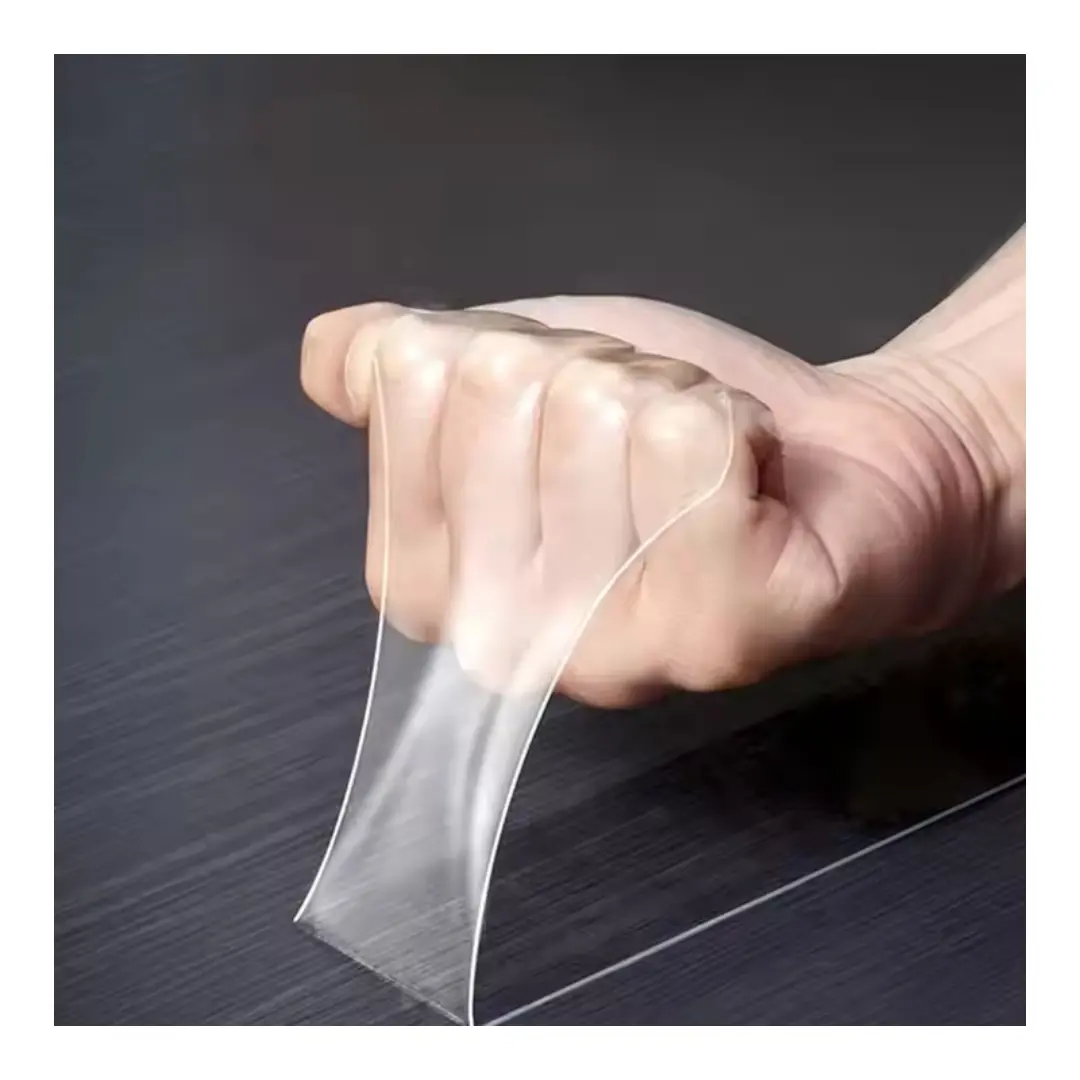 Bandă Dublu Adezivă Transparentă Nanogel – Reutilizabilă, Lavabilă, Fără Urme, Lățime 3cm, Lungime 3m [3]
