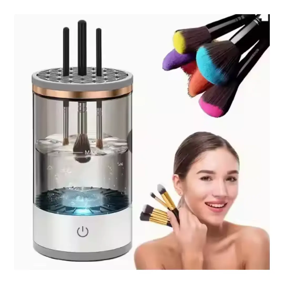 Curățător Electric pentru Pensule Machiaj – Spălare și Uscare Automată, Cu Recipient și Accesorii, USB Reîncărcabil [1]