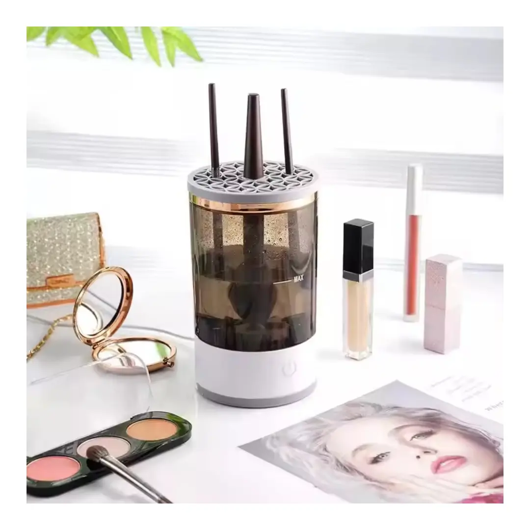 Curățător Electric pentru Pensule Machiaj – Spălare și Uscare Automată, Cu Recipient și Accesorii, USB Reîncărcabil [5]