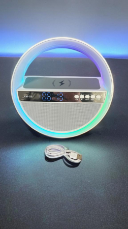 Ceas digital de birou XM-G5, cu încărcare wireless 15W, iluminare RGB și player audio Bluetooth [1]