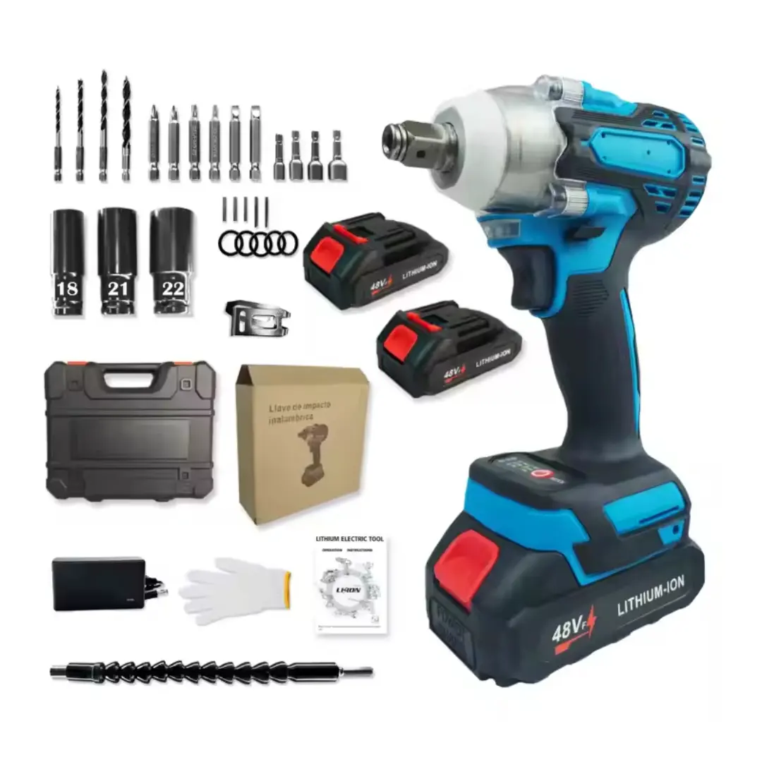 Casa&Gradina&Bricolaj - Cheie cu impact electric 21V, acumulator Li-Ion, 350 Nm, cu LED și afișaj digital, cu trusă