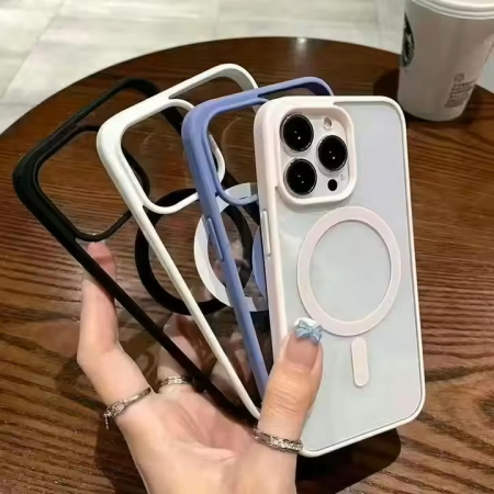 Husă transparentă iPhone 14 Pro Max, compatibilă MagSafe, design slim, protecție antisoc [1]