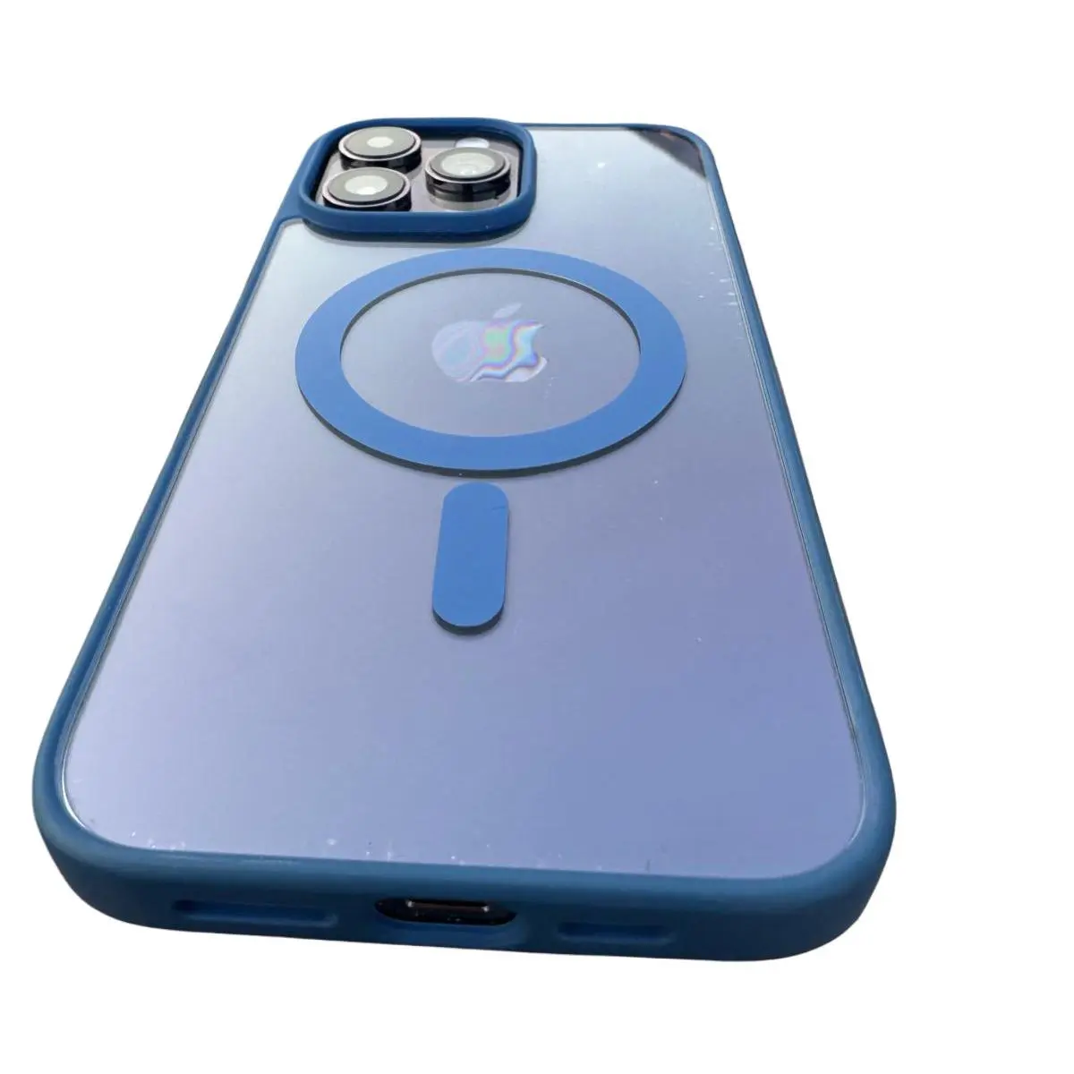 Huse telefoane - Husă transparentă iPhone 14 Pro Max, compatibilă MagSafe, design slim, protecție antisoc