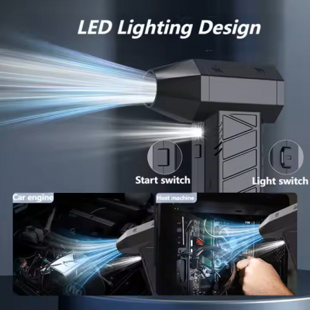 Suflantă aer comprimat portabilă BL-016, 130.000 RPM, pentru curățare laptop, tastatură, PC [2]