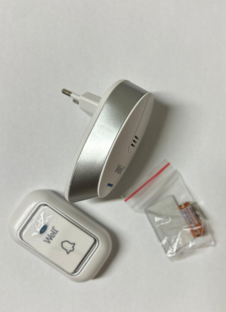 Control acces - Sonerie Wireless cu 1 Receptor Well – Instalare Fără Cablu, 150m Distanță, Avertizare Luminoasă