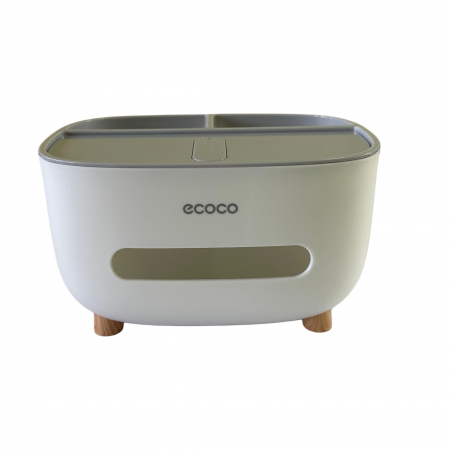 Suport șervețele ECOCO cu cutie multifuncțională, organizator pentru baie sau birou [4]
