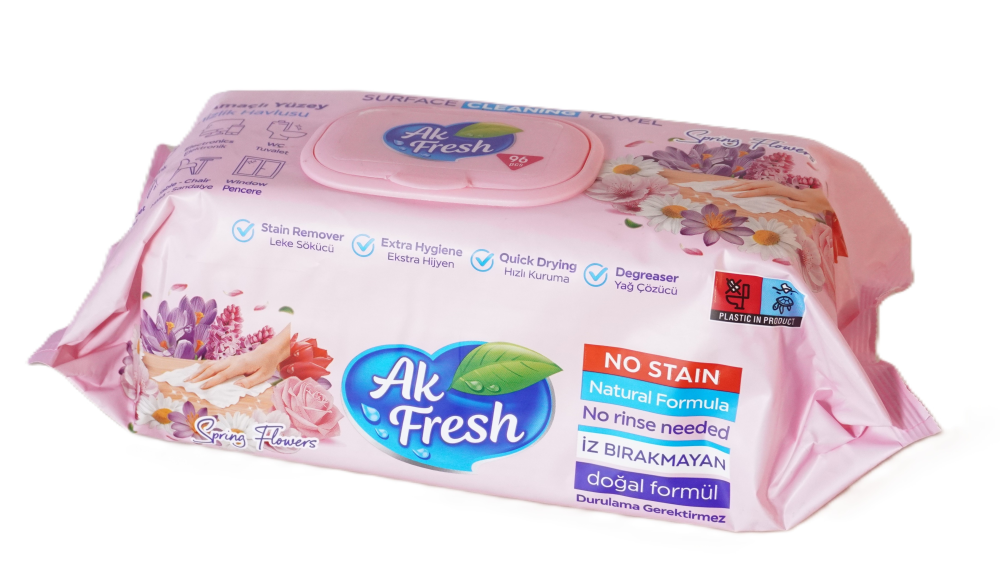 Akfresh Servetele umede multisuprafete Spring Flowers 96 buc [1]