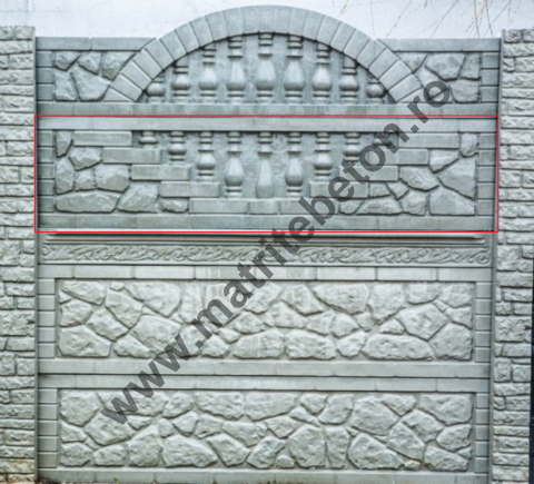 MATRITE PLACI PLINE - Matrita pentru placa din beton model PIATRA DE RAU + COLOANE
