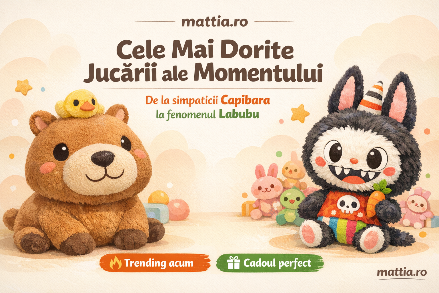 Cele Mai Dorite Jucării ale Momentului: De la Simpaticii Capibara la Fenomenul Labubu