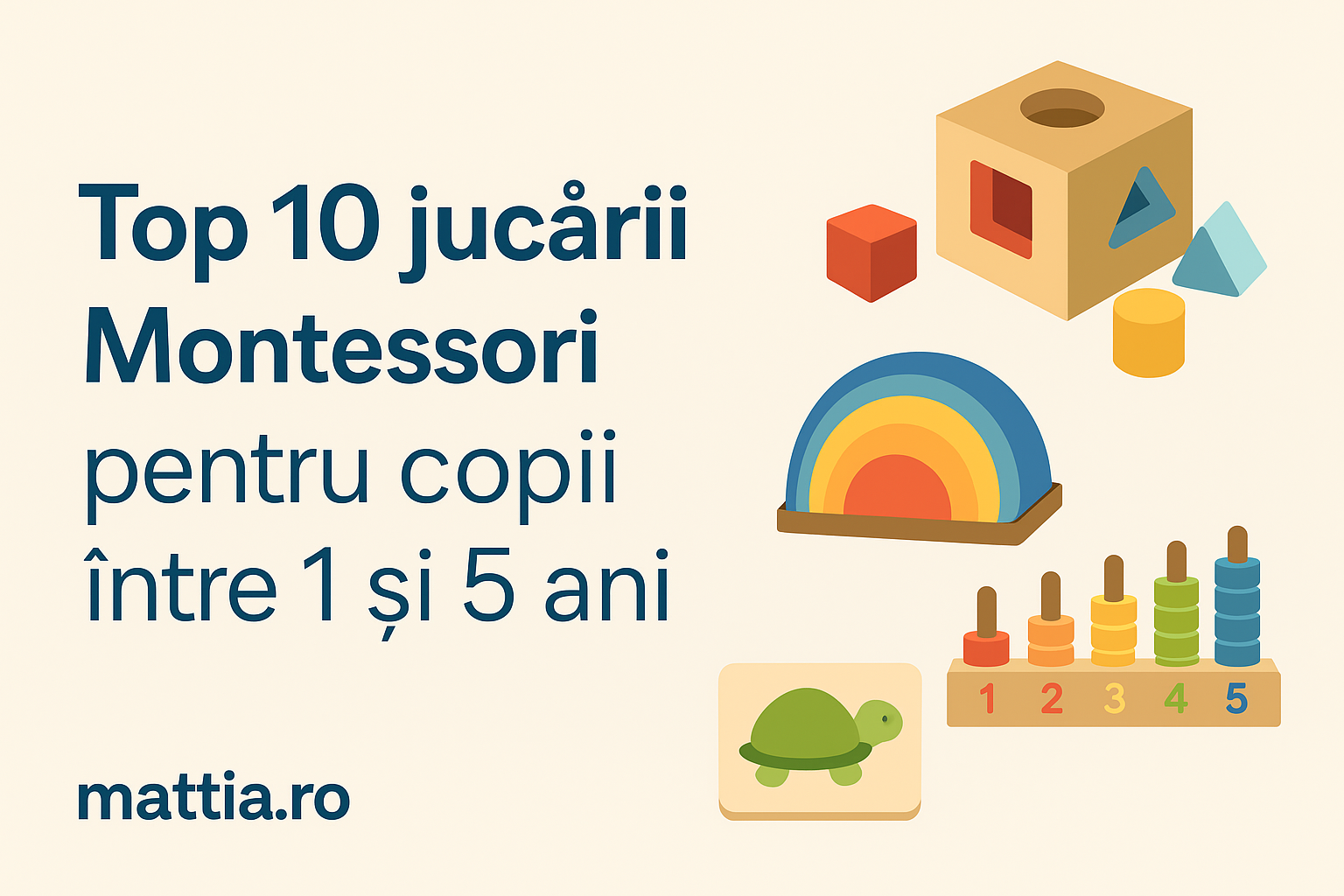 Top 10 jucării Montessori pentru copii între 1 și 5 ani