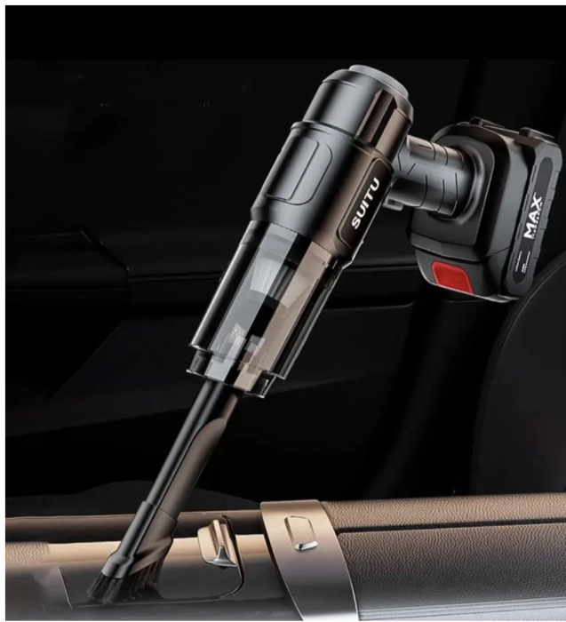 Aspirator si Suflanta de Aer Portabila 6-in-1 pentru masina, casa, birou si animale de companie, cu baterie detasabila si reincarcabila [4]