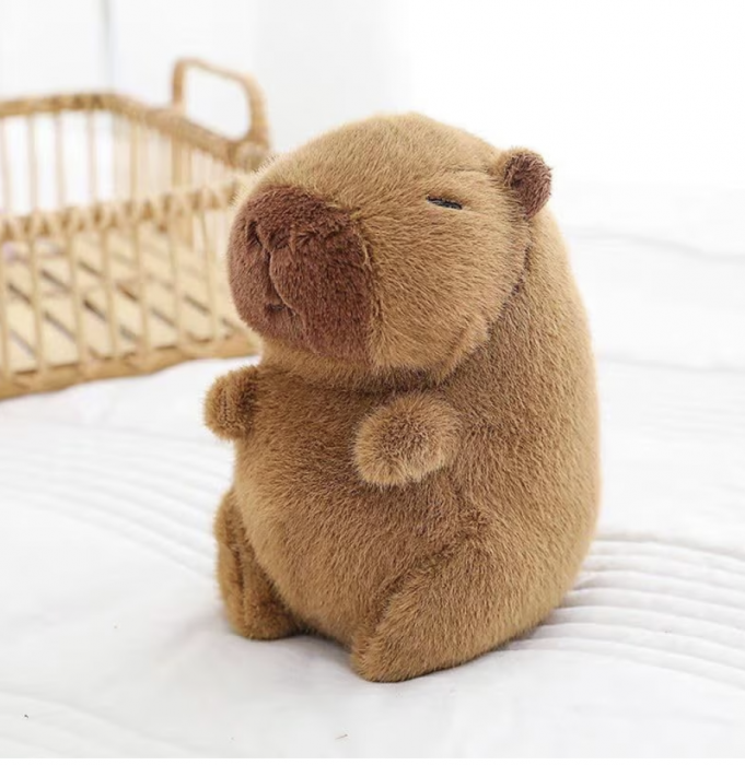 Capibara Jucarie de Plus, Tragi De Sfoara, Coada Se Invarte, 25cm, Maro [3]