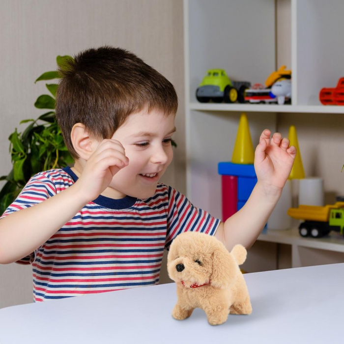 Catel din Plus Interactiv cu lesa, care Merge si Latra, MARO DESCHIS [4]