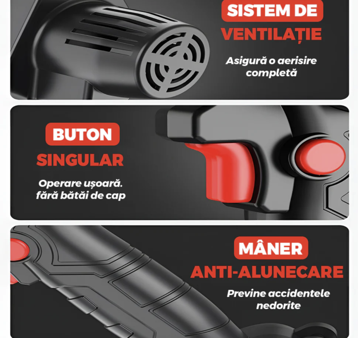 Drujbă Electrică Multifuncțională 550W, 2 acumulator 48V – Compactă, Ergonomică, Fără Fir [7]