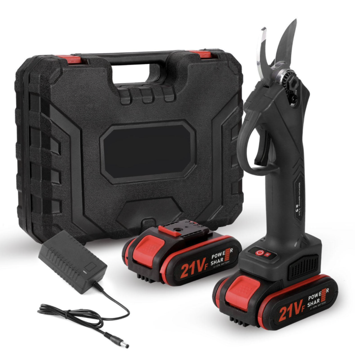 Foarfeca Electrica Profesionala 21V, 2 Acumulatori Inclusi, Taiere 30mm, pentru Pomi, Vie si Gradina, Negru [2]
