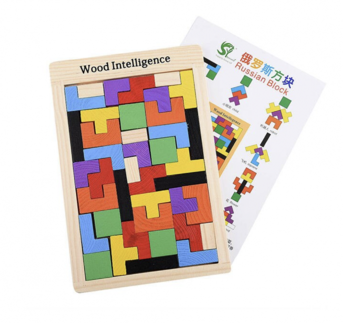 Joc educativ Tetris din lemn [2]